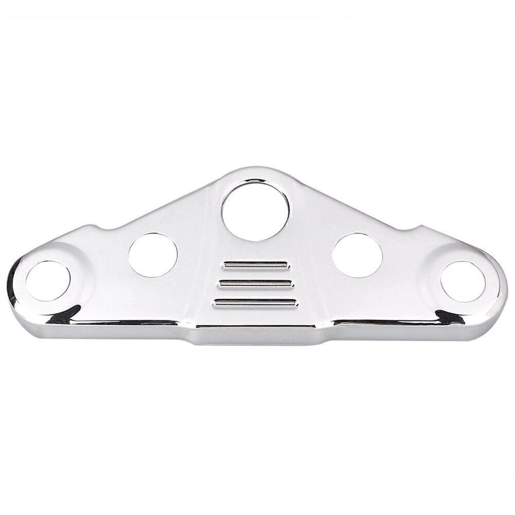 Set of 2 Chrome Upper Triple Tree Cover Clamps for Honda VTX1300 (2003–2009)
