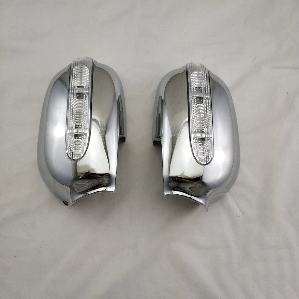 2X LED Side Mirror Cover Trim ABS Chrome for Toyota Corolla (1993–1997)