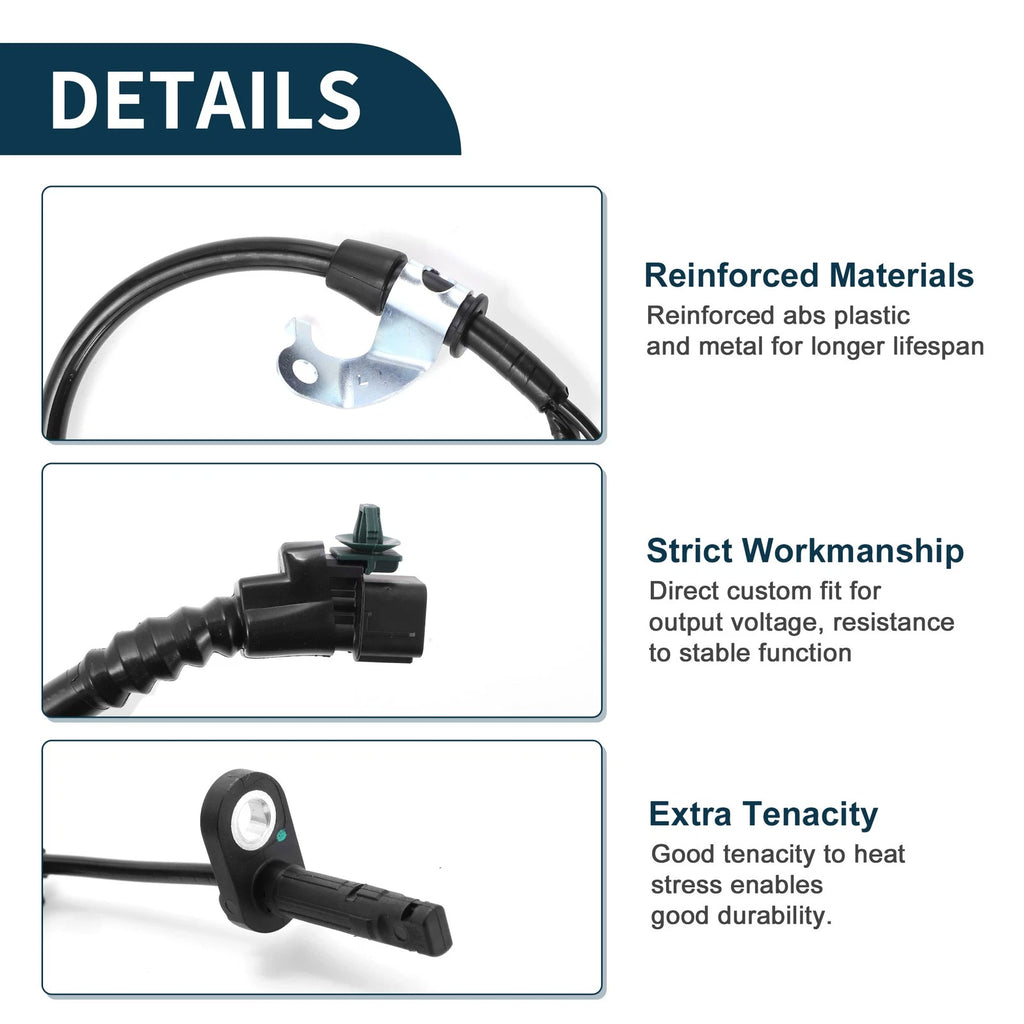 ABS Wheel Speed Sensor Rear Left Replacement for Honda Civic (2016–2022)