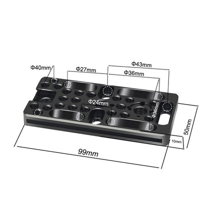 Multi-Purpose Switching Plate for ARRI Cold Shoe (1/4, 3/8)