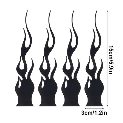 Set of 4 Flame Car Stickers for Car Decoration