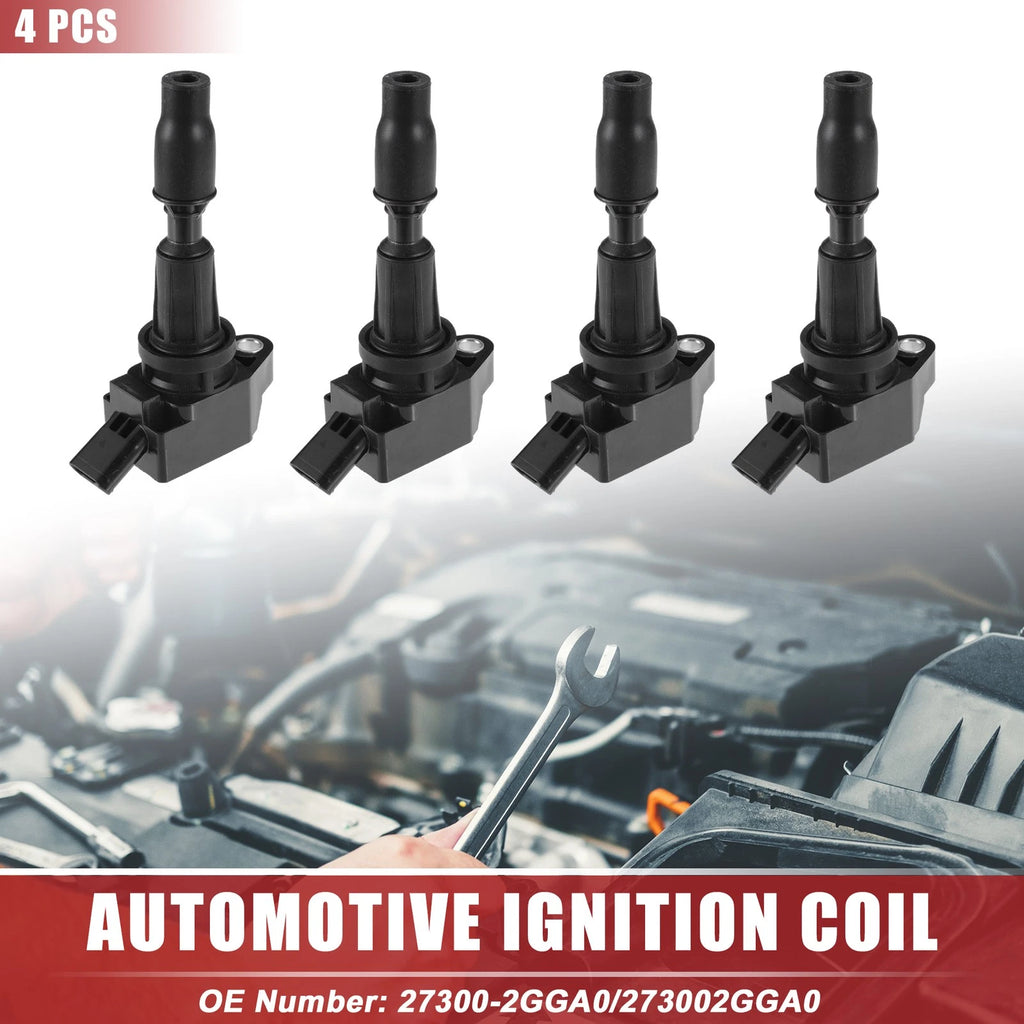 4 Pcs Ignition Coil Replacement for Kia Optima (2016–2020) Black