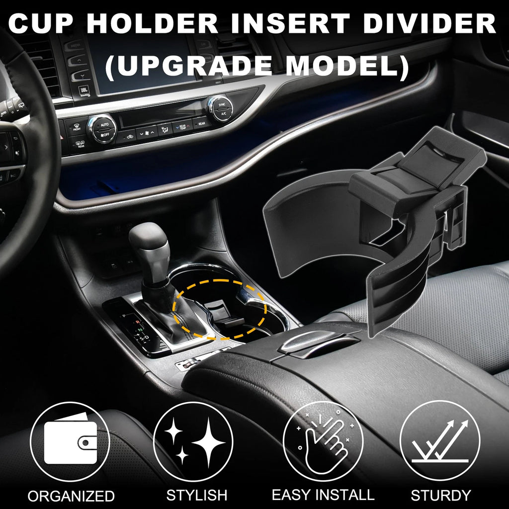 Cup Holder for Toyota Highlander Replacement Drink Holder Black (2014–2023)
