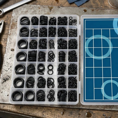 Nitrile O Ring Kit for Hydraulic Hose Seals (Aging Resistant, Burr Free Edges)