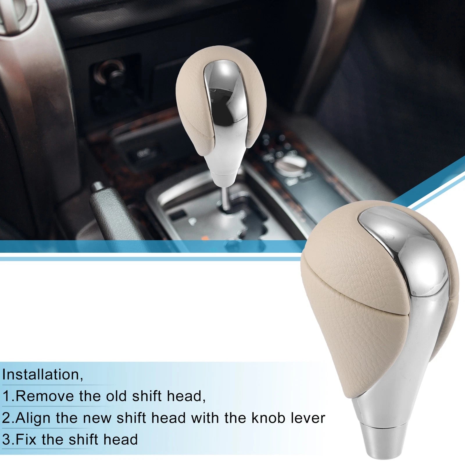 Gear Shift Knob Replacement Beige for Lexus Toyota (2000–2015)
