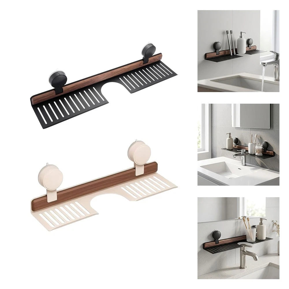 40cm Suction Shelf for Kitchen Spice Jar or Bathroom Bottle Holder