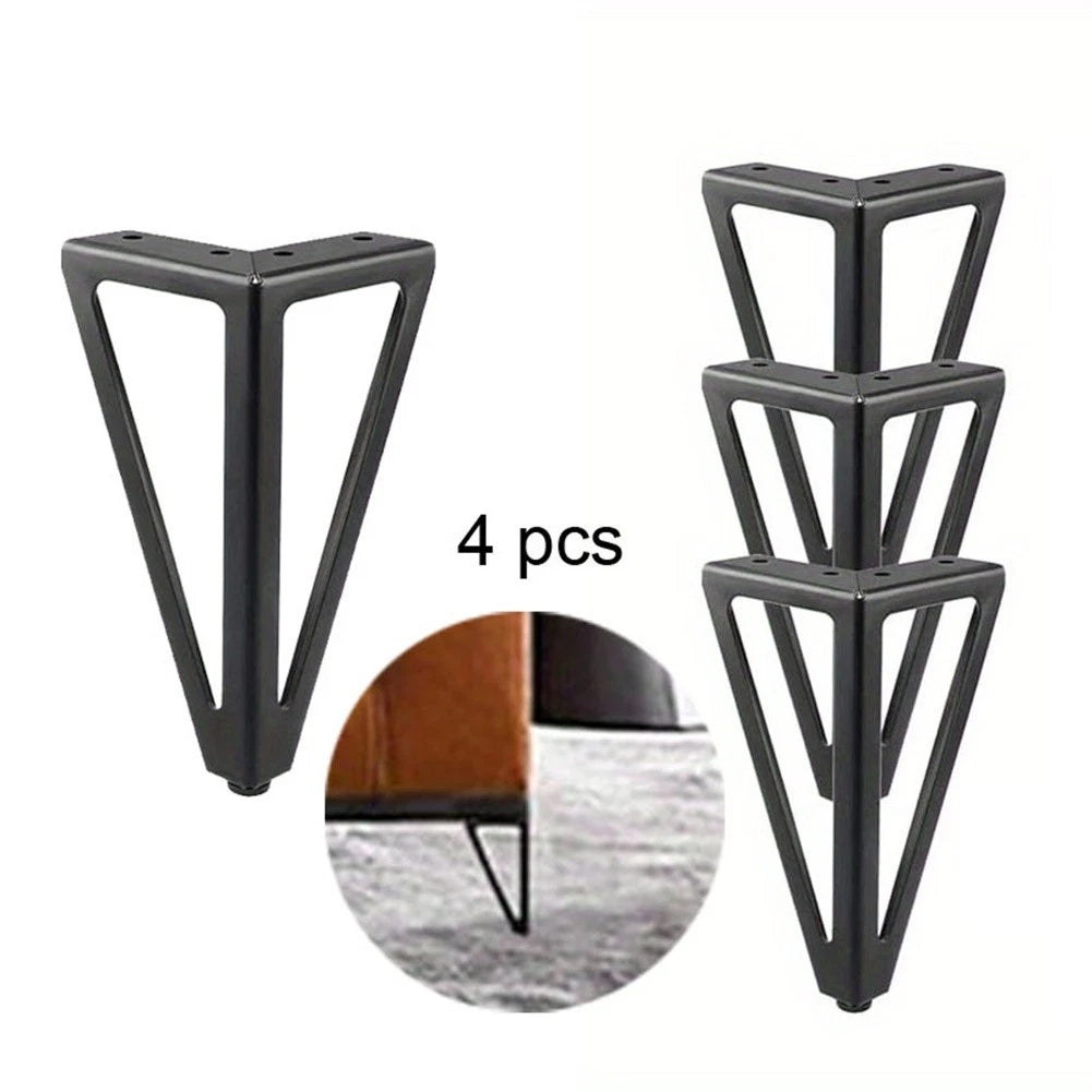6-Inch Replacement Furniture Legs with Triangular Design for Stability