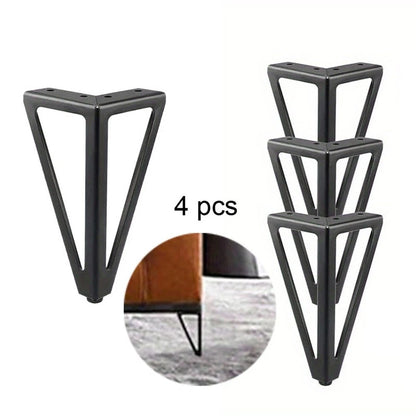 6-Inch Replacement Furniture Legs with Triangular Design for Stability