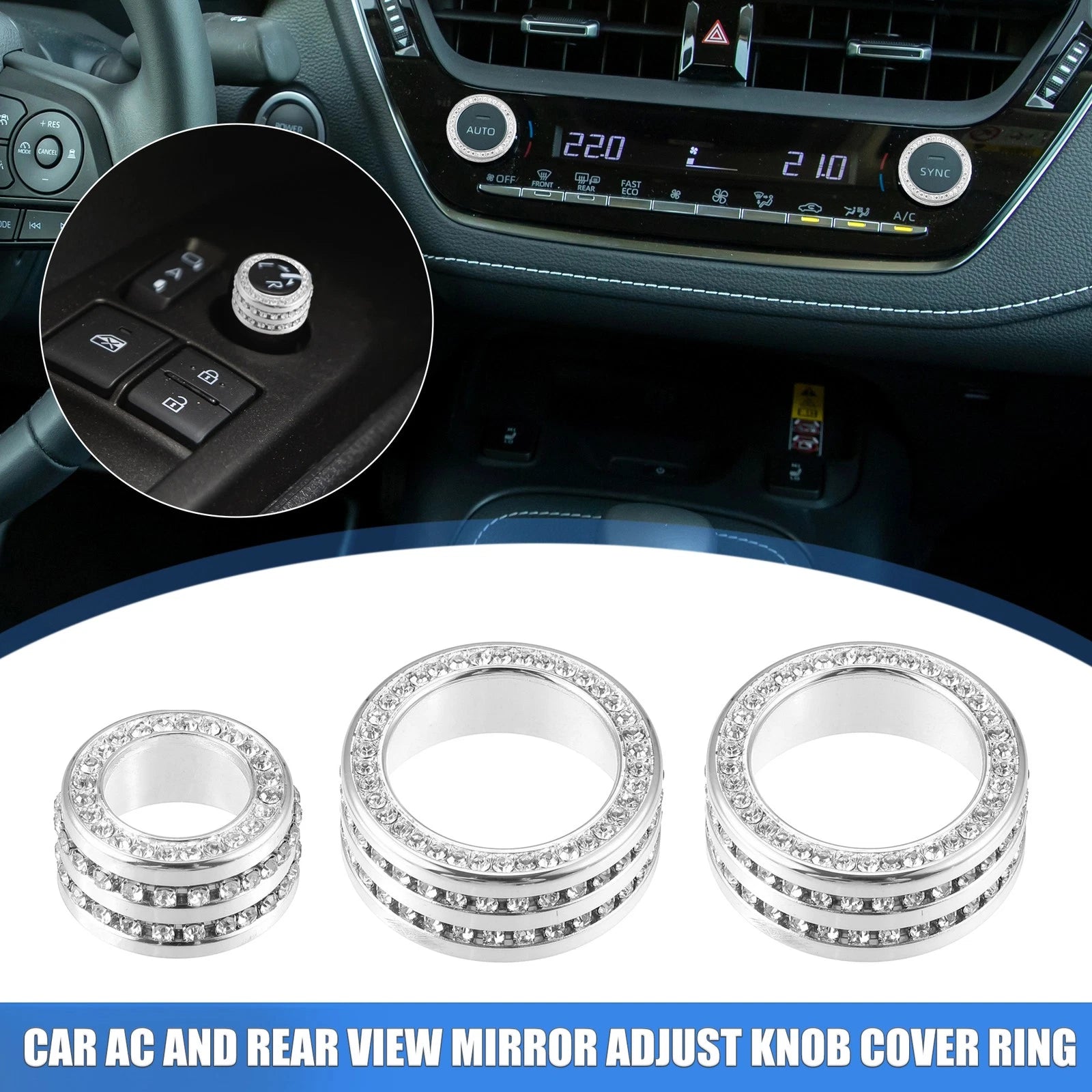 Rear View Mirror Adjust Knob Cover Ring for Toyota Corolla (2001–2010)