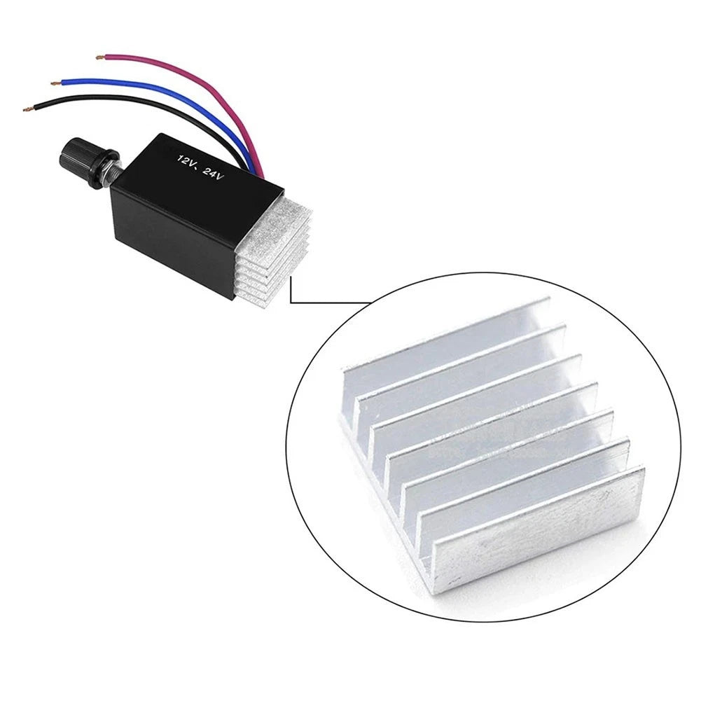 DC Motor Controller with Metal Heatsink for Compact Size Applications