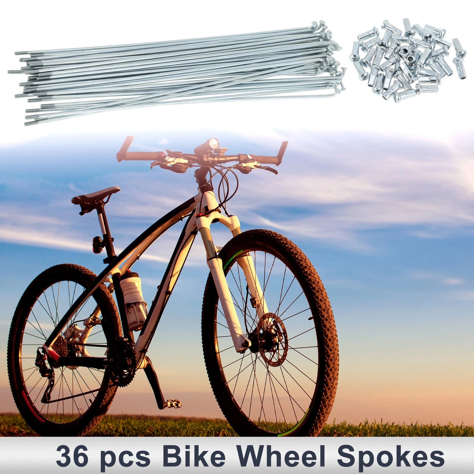 Bicycle Spoke Nipple Set 12G for Carbon Steel Galvanized 233mm Length