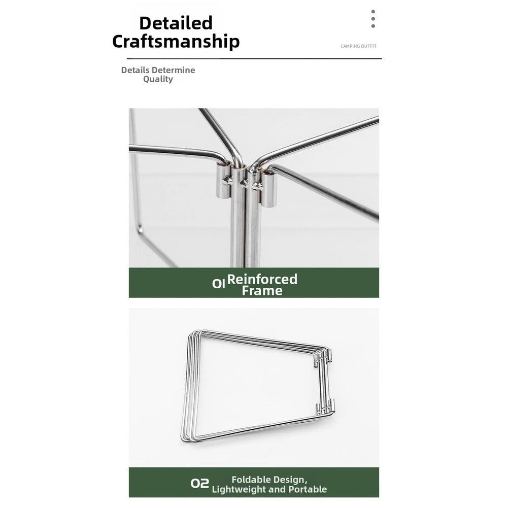 Steel Foldable Camping Box Stand Outdoor Storage Rack