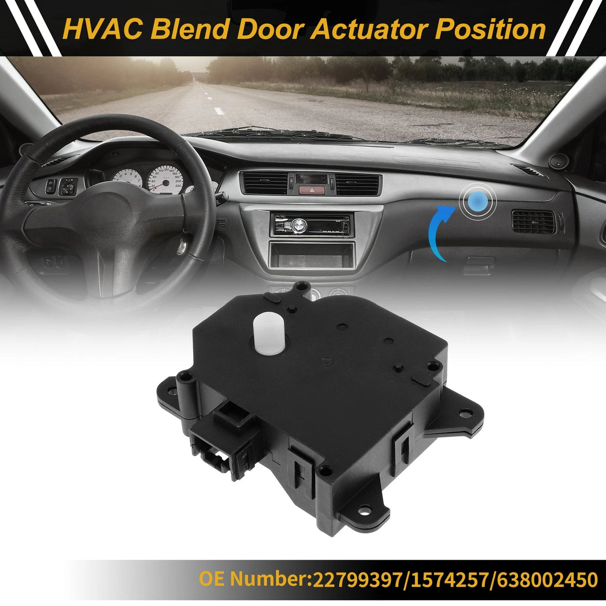 HVAC Heater Blend Door Actuator for Cadillac CTS (2014–2015) No. 22799397
