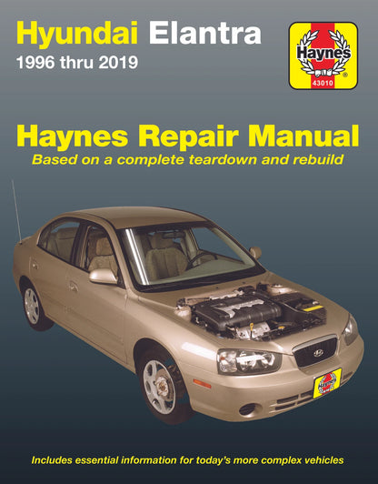Haynes Repair Manual for Hyundai Elantra (1996–2019)
