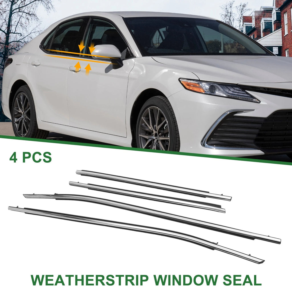 4pc Window Weatherstrip Seal Replacement for Toyota Camry (2018–2018)