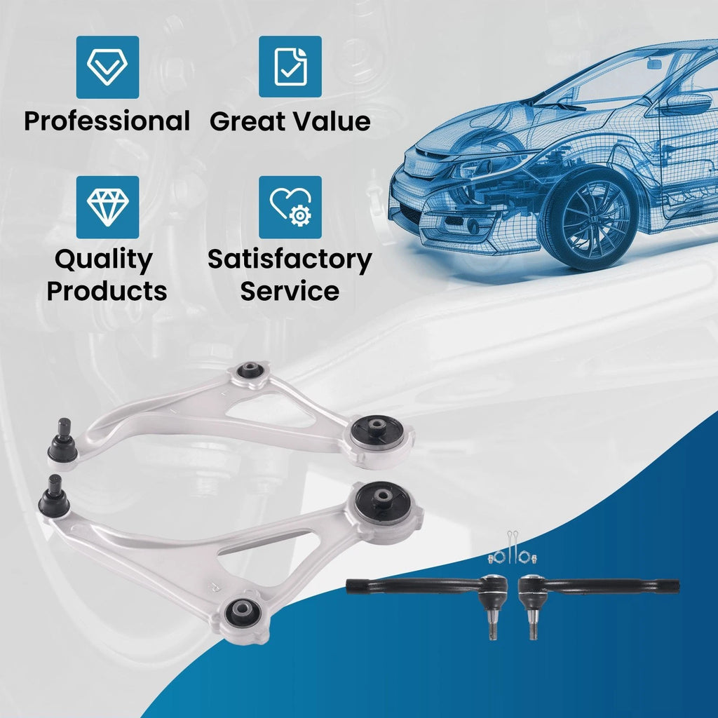 Front Lower Control Arms Assembly Outer Tie Rods for Nissan Altima (2013–2014)