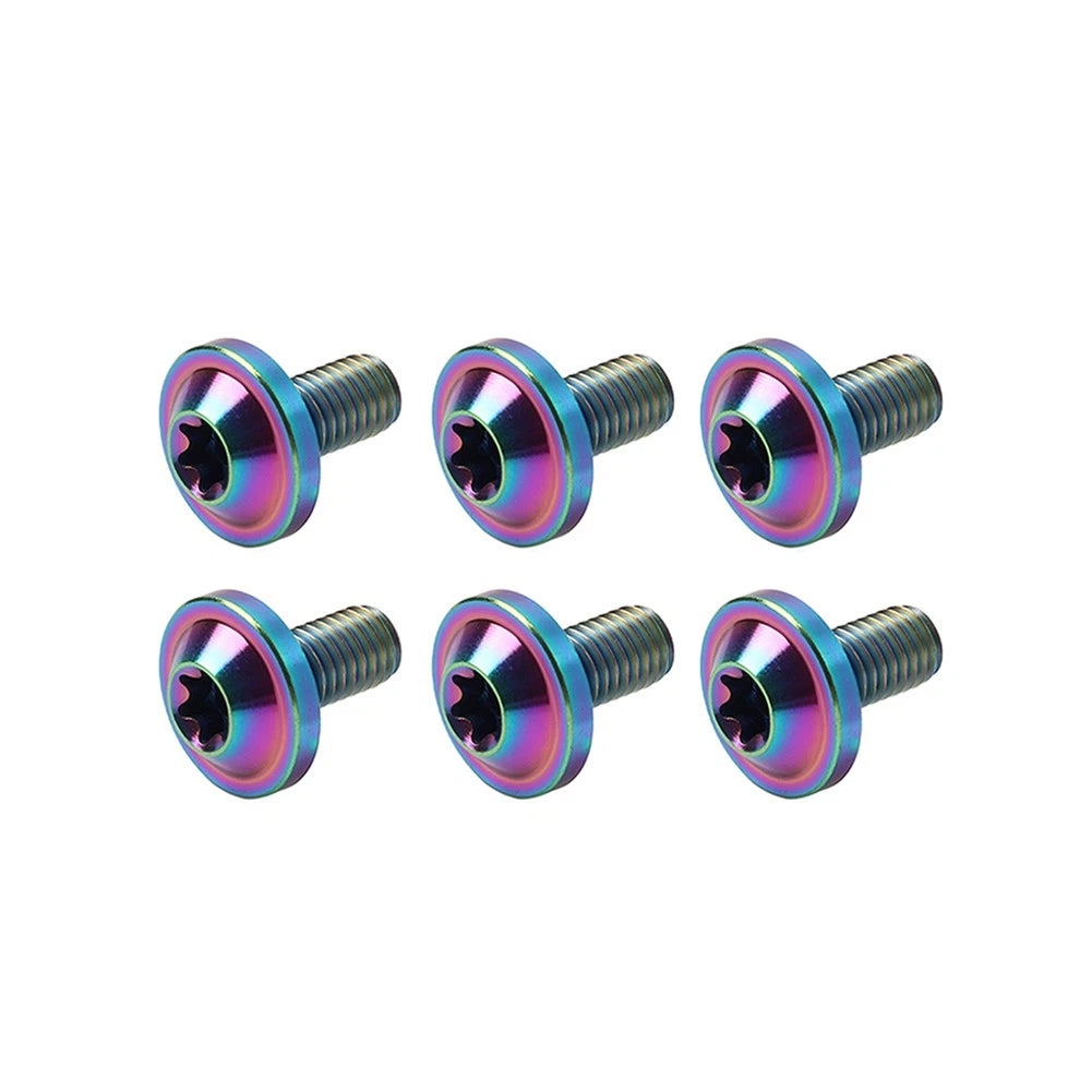 6X M6x15mm Titanium Alloy Truss Torx Head Screws for Motorcycle