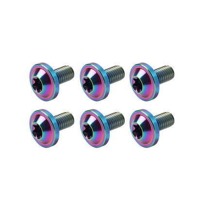 6X M6x15mm Titanium Alloy Truss Torx Head Screws for Motorcycle