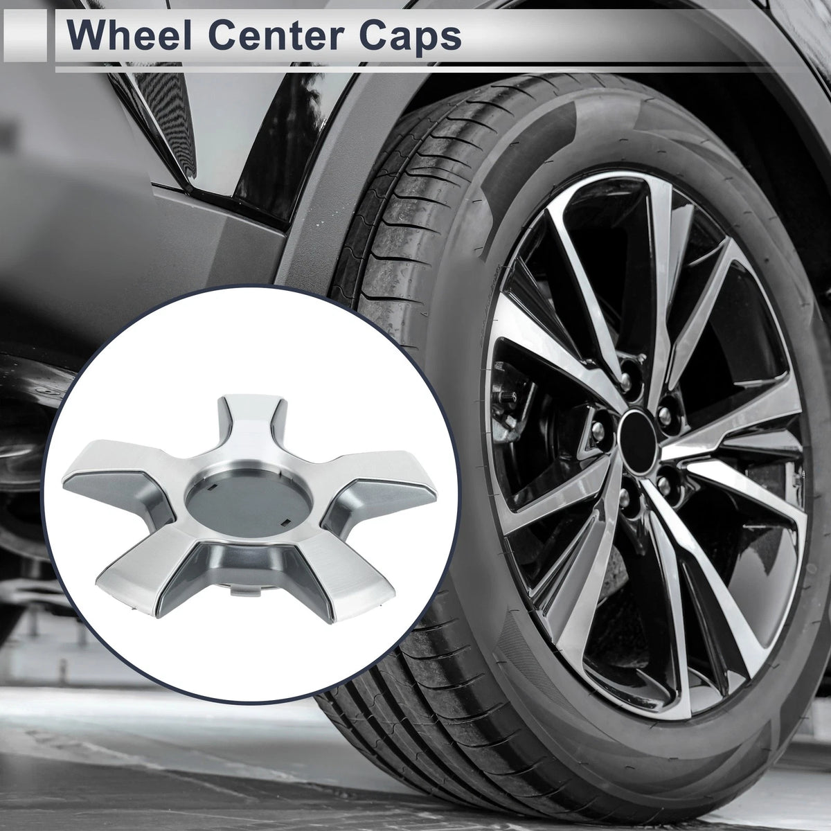 Wheel Center Cap Replacement for Lexus LX570 17-20 1 Piece Silver Tone