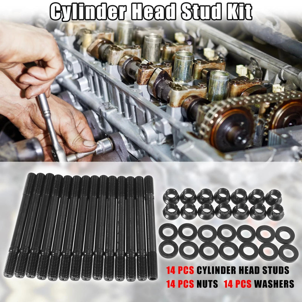 Cylinder Head Stud Set Replacement for BMW E36 325i 2.5L 6 Cyl (1992–1999)