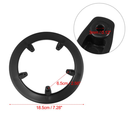 Crankset Chain Wheel Cover Protection Front for Bicycle Bike 5 Holes (Black)