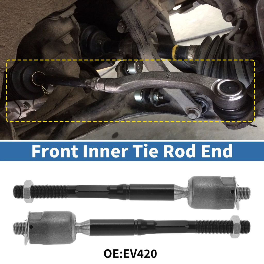 2 Pcs Front Inner Tie Rod End Links for Toyota Solara (2004–2008)