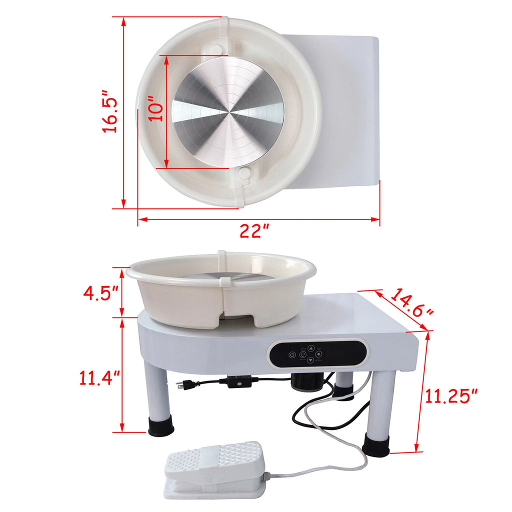 350W pottery wheel with LED display for ceramic forming
