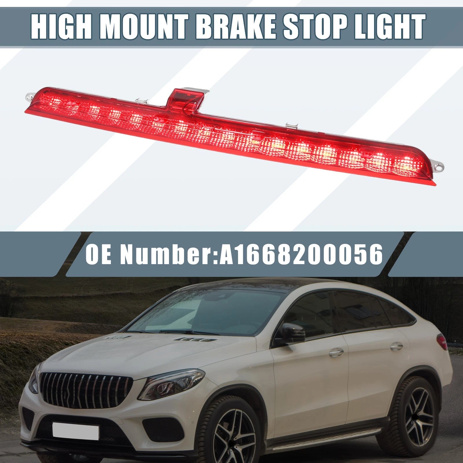Tail High Mount Brake Stop Light Replacement for Mercedes-Benz GL350 (2013–2016)
