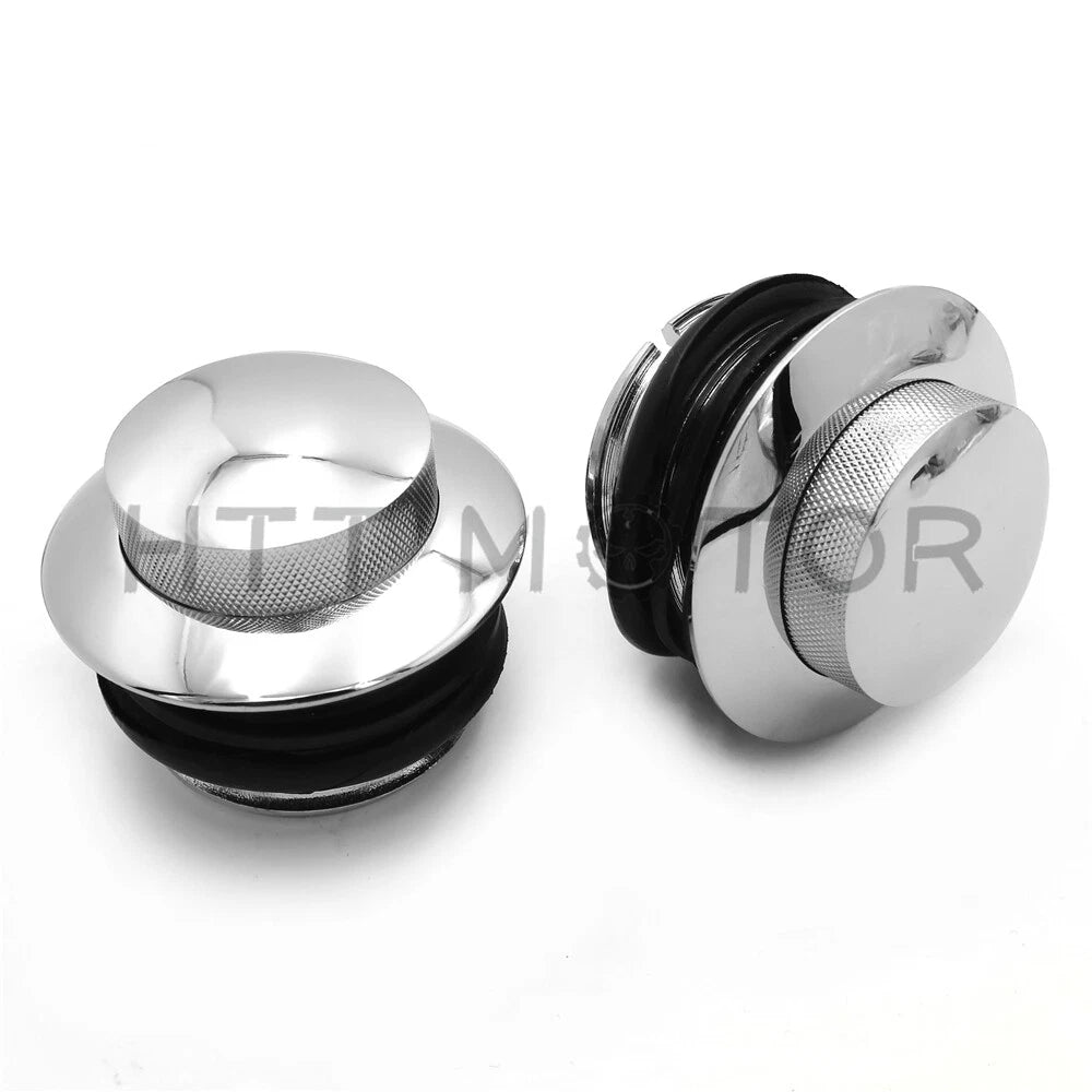 Pop Up Gas Cap Set for Harley Chopper (1982–2010)