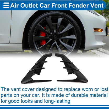 Front Fender Air Outlet Vent Cover Trim for Tesla Model 3 (2024–2025) 1 Pair