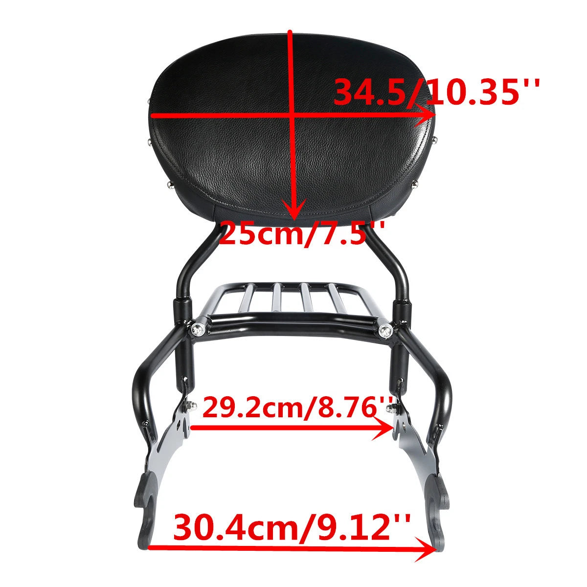 12" Backrest Sissy Bar Pad & Release Spools for Indian Chieftain (2014–2022)