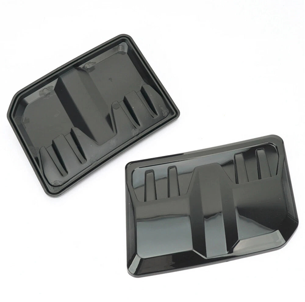 2X Glossy Black Hood Vent Scoop Cover for