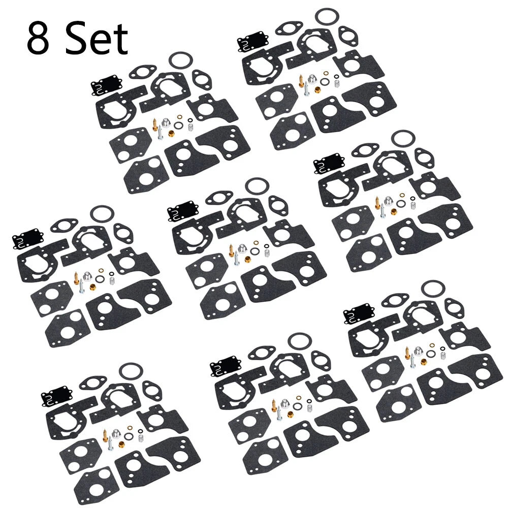 Set of 8 Carburetor Repair Kits for Briggs & Stratton (495606, 494624, 133200, 135200)