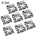 Set of 8 Carburetor Repair Kits for Briggs & Stratton (495606, 494624, 133200, 135200)