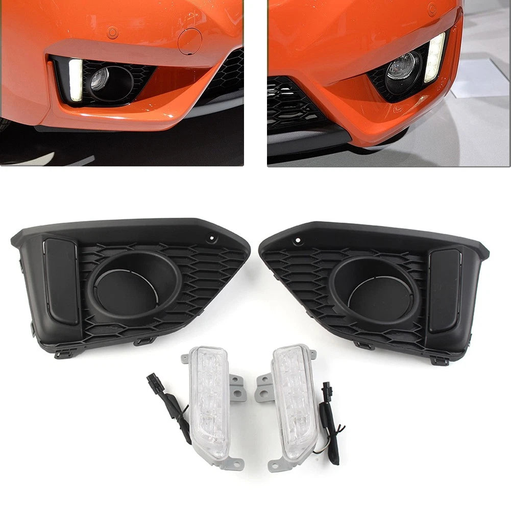 2X LED Daytime Running Lights DRL Fog Lamp Assembly for Honda Fit (2014–2017)