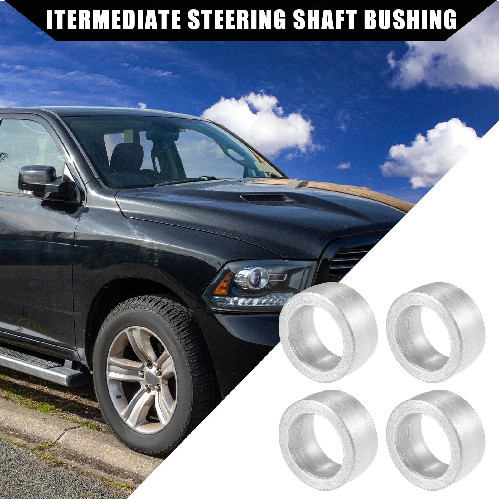 Intermediate Steering Shaft Bushings Replacement for Dodge Ram 1500 2500 (4 Pcs) (1994–2001)