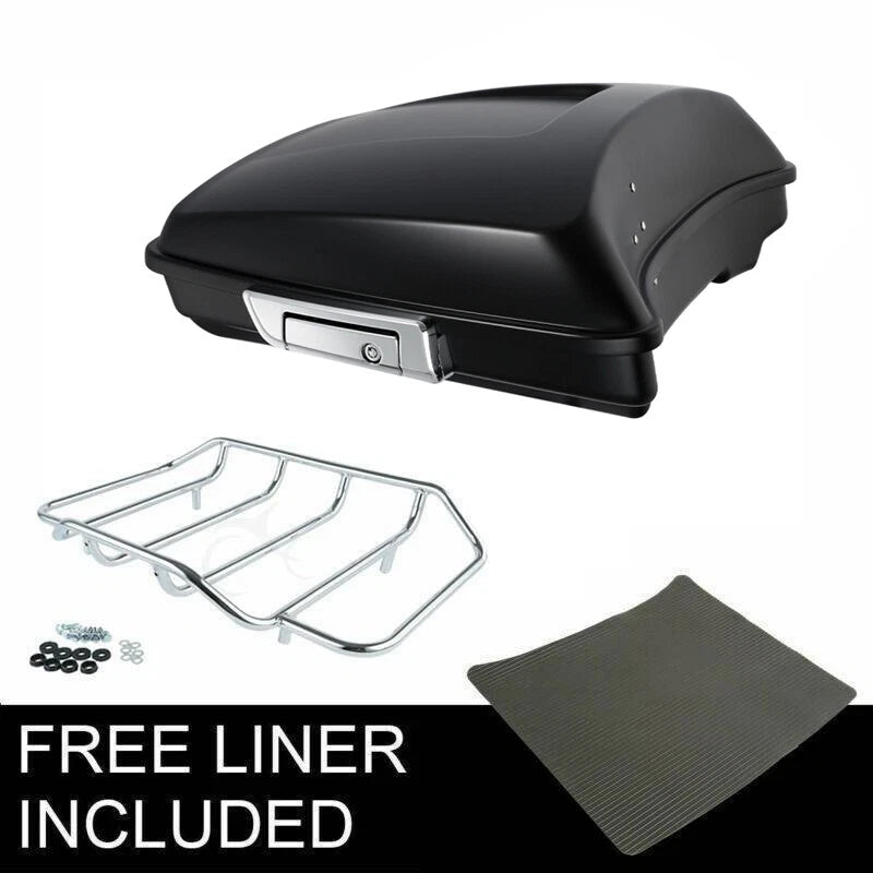 Matte Black Razor Trunk Top Rack for Harley Touring Street Glide (2014–2026)