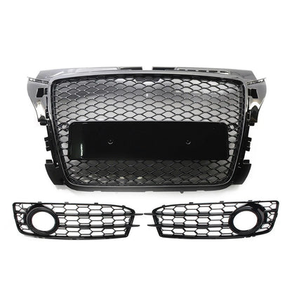 Front Honeycomb Grille Fog Light Cover for Audi A3 8P (2009–2012) 12 11 10