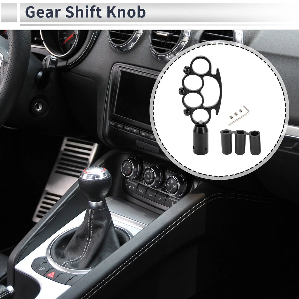 Set of 1 Universal Shift Knob with 3 Adapters for Manual/Automatic Vehicles