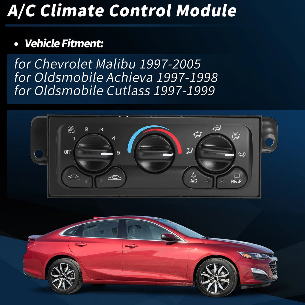 A/C Heater Climate Control Module Panel Replacement for Chevrolet Malibu (1997–2005)