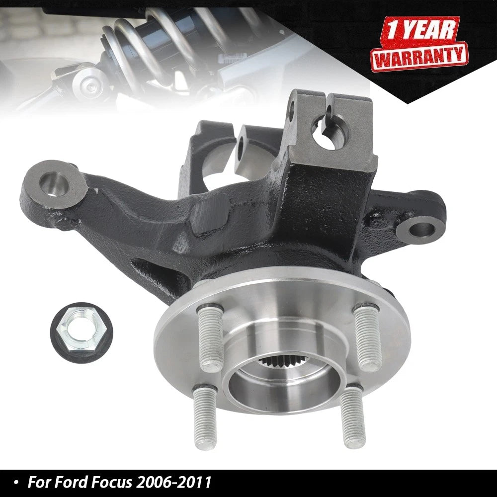Left Steering Knuckle & Wheel Hub Bearing Assembly for Ford Focus (2006–2011)