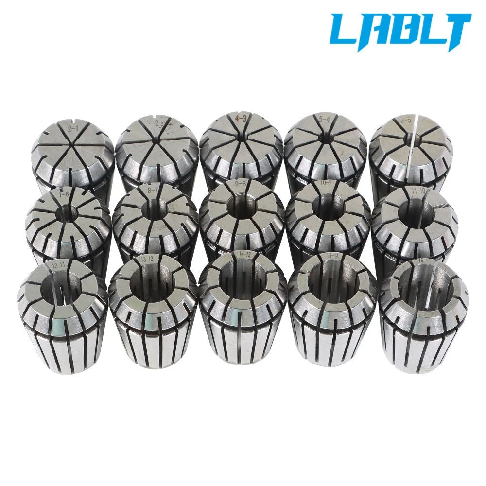 15Pcs ER25 Spring Collet Set for Engraving Machine Milling Lathe (2MM-16MM)