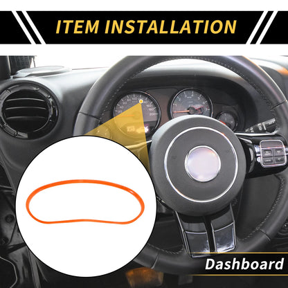 Dashboard Meter Panel Frame Cover Trim for Jeep Wrangler JK JKU (2011–2017) Orange