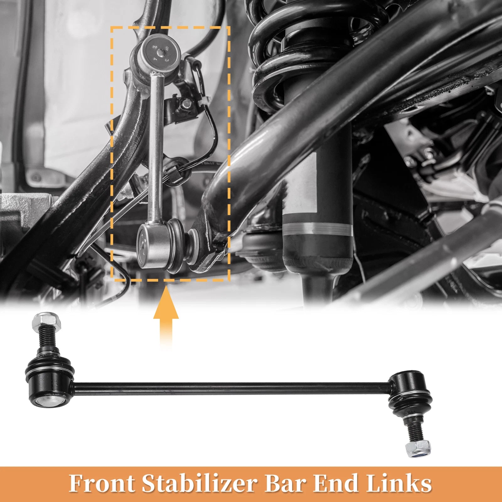 2pcs Front Stabilizer Sway Bar Link for Nissan Sentra (2007–2012) No.K750096