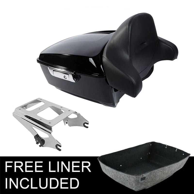 Trunk Backrest Pad Mount Rack for Harley Street Road Glide (2009–2013)