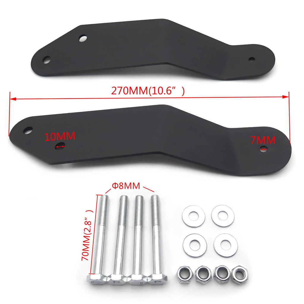 2X Front Upper Windshield LED Light Bar Mounting Bracket for Can-Am Maver (2014–2019)
