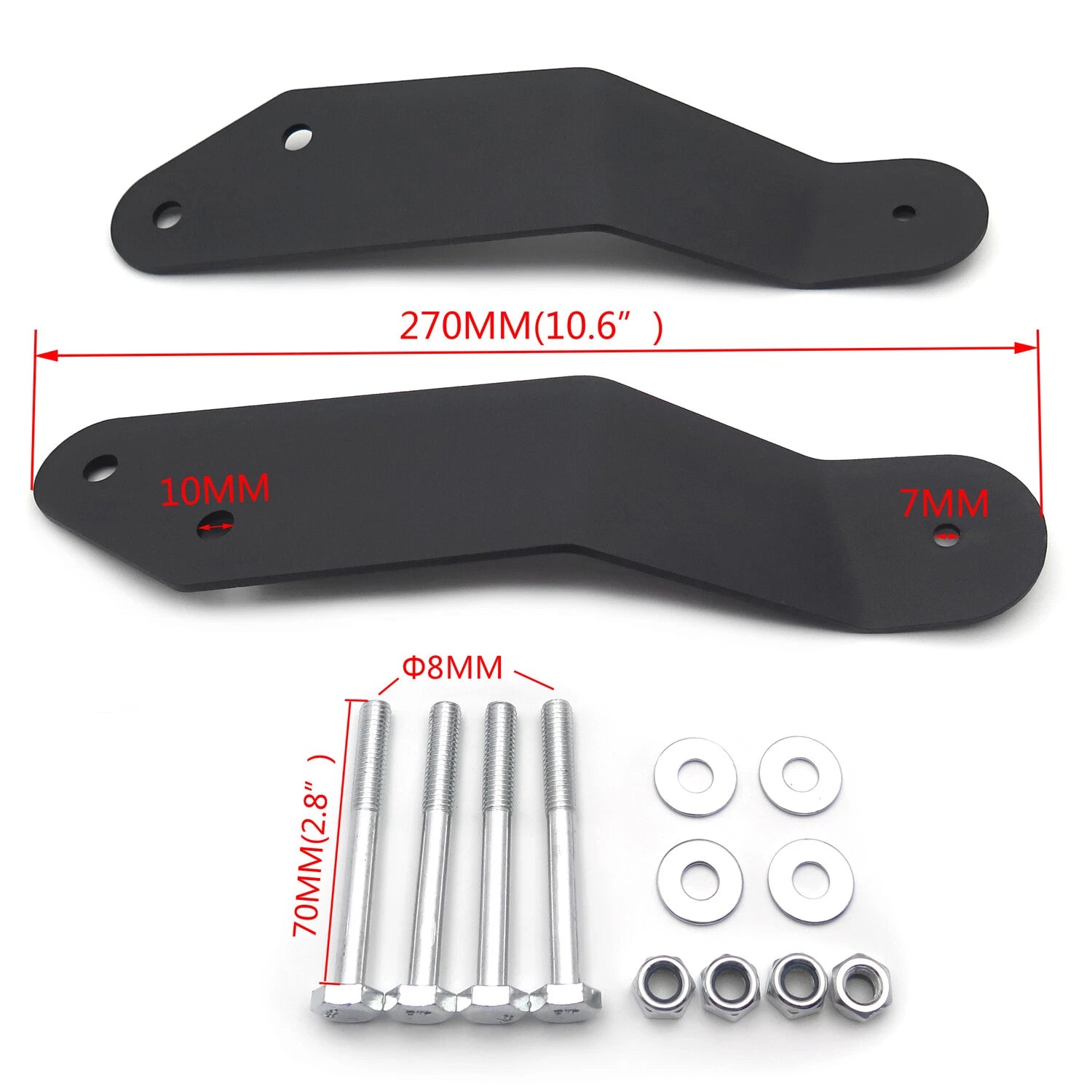 2X Front Upper Windshield LED Light Bar Mounting Bracket for Can-Am Maver (2014–2019)