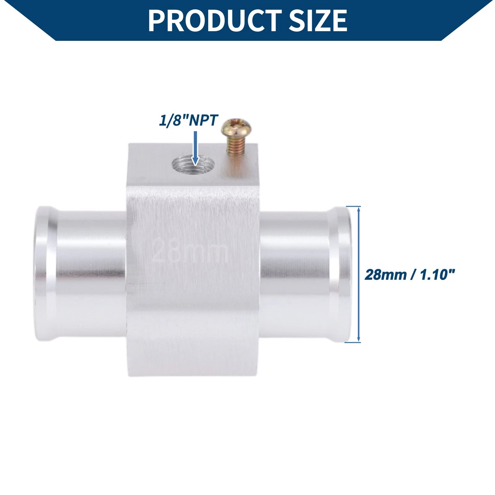 Water Temp Sensor Kit 1/8"NPT for Auto Radiator Cooling (195°F Off)