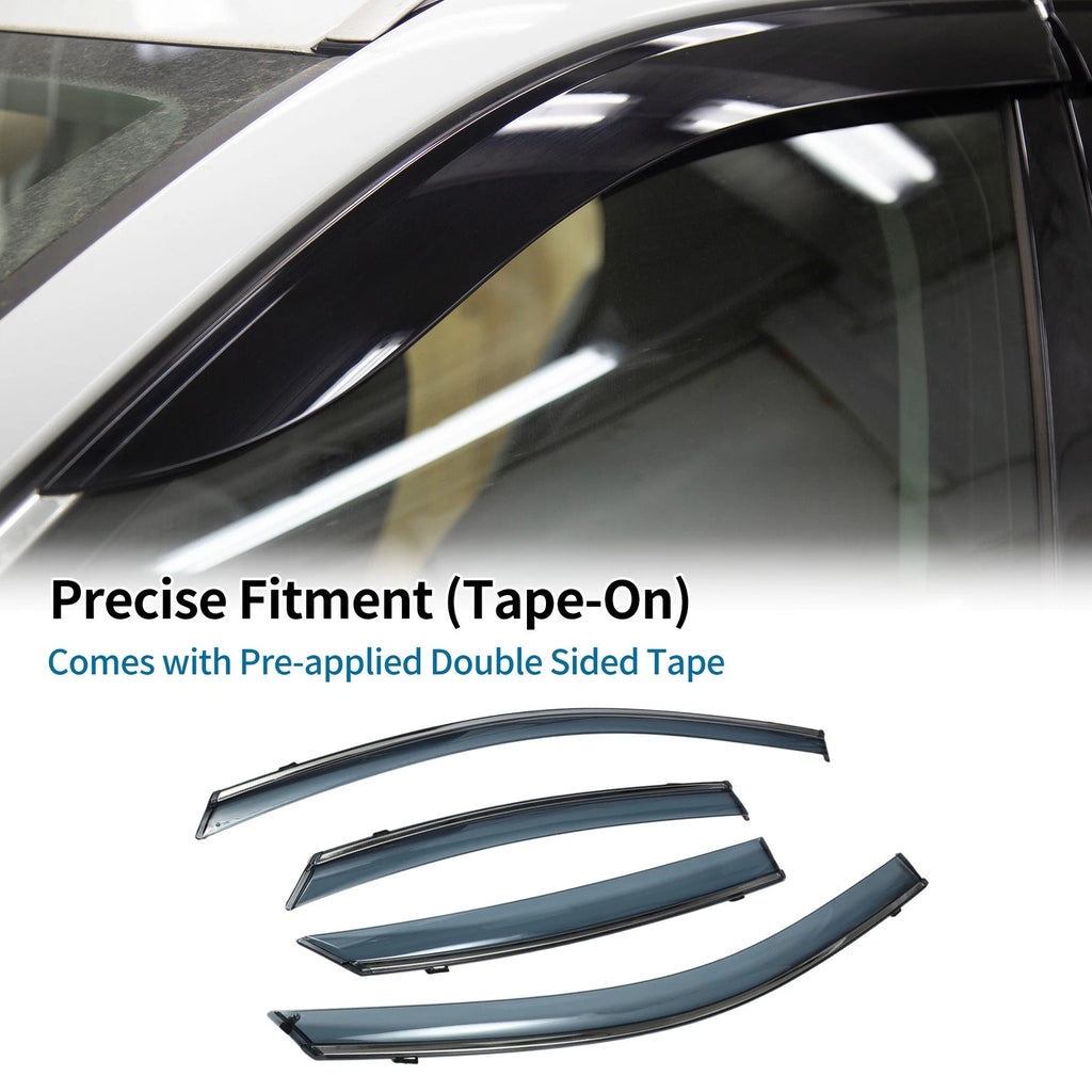 Window Deflectors Side Window Vent Visor Black 1 Set for Toyota Avalon (2019–2022)