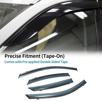 Window Deflectors Side Window Vent Visor Black 1 Set for Toyota Avalon (2019–2022)